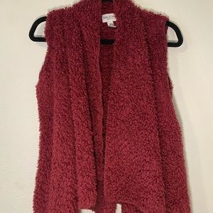 Arizona fuzzy vest coat